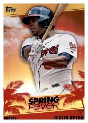 2014 Topps Spring Fever Justin Upton MLB Foil Insert Parallel PWE Braves #28 - Image 1 of 2