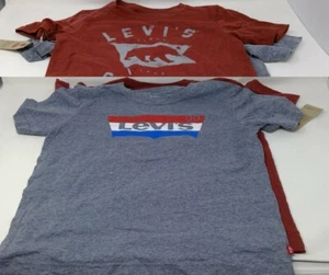 Levi's Boys 2-Pack of T-Shirts 100% COTTON Heather red & grey, Small - Picture 1 of 3