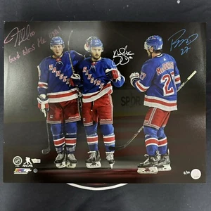 Ryan Mcdonagh Jt Miller & Kevin Shattenkirk Signed 16x20 Photo Rangers Fanatics - Picture 1 of 6