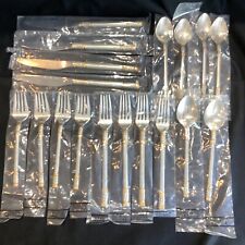 18 Pcs Vintage Aegean Weave Gold by Wallace Sterling Silver Flatware in Sleeves