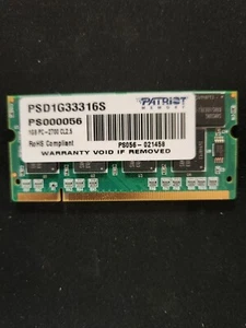 Patriot Signature Series DDR 1GB PC-2700 333 MHz SODIMM Memory Module - Picture 1 of 1