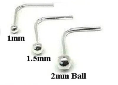 Sterling Silver Nose Ring Hoop 6mm 8mm Small Thin BUY 2, GET 1 EXTRA FREE! - Image 1 of 2