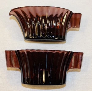VINTAGE COLLECTIBLE AMETHYST HAZEL-ATLAS GLASS SUGAR & CREAMER SET PURPLE - Picture 1 of 6