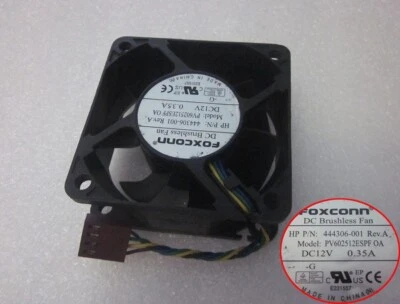 HP DC7800 DC7900 USDT chassis fan 444306-001 PV602512ESPF 4-Pin DC 12V 0.35A - Image 1 of 4