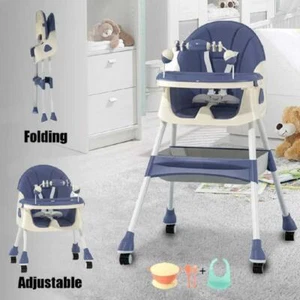 Adjustable 4-In-1 Baby Highchair Infant High Feeding Seat Toddler Table Chair UK - Picture 1 of 10