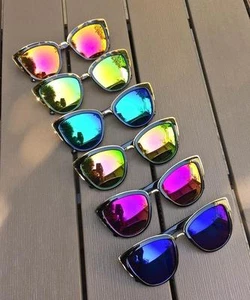 Großes verspiegeltes Katzenauge reflektierend My Sexy MÄDCHEN Mode Metallrand Sonnenbrille 00108 - Bild 1 von 18