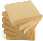 6-Pack Kraft Paper Sticky Notes 3X3 Inch, Brown Self-Adhesive Memo Notepad Set,