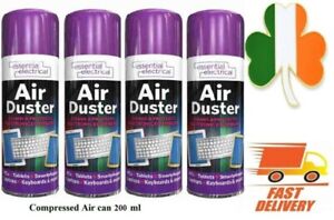 4 X Compressed Air Duster Spray Can Cleaner Protects Laptops Keyboards mobiles