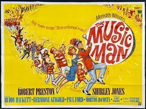 Music Man ORIGINAL Quad Movie Film Poster Shirley Jones Tom Chantrell 1962 - Picture 1 of 10
