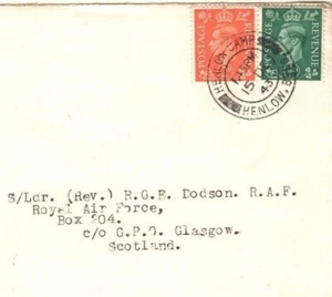 GB SCOTS ISLANDS WW2 Air Mail INTERRUPTED TIREE Box204 Glasgow 1943 Cover MAL481 - Picture 1 of 6