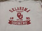 OU Oklahoma Sooners T Shirt Mens 2XL XXL White Long Sleeve Crewneck 100% Cotton