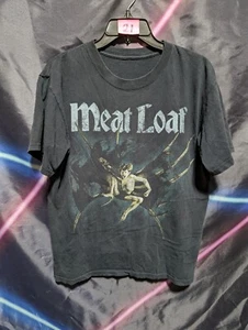 Y2K Meat Loaf T Shirt Three Bats Tour 2007 Bat Out of Hell III XL Destressed - Picture 1 of 5