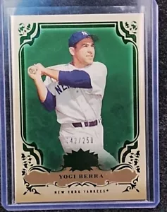 2013 Topps Triple Threads Yogi Berra GREEN Parallel Card SP #/250 Yankees Legend - Picture 1 of 2