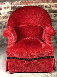 Fauteuil crapaud style - rouge