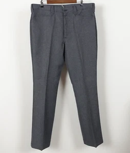 Vintage 70s LEE Pants Mens 38x34 Blue Check Disco Slacks Trousers Made in USA - Picture 1 of 21