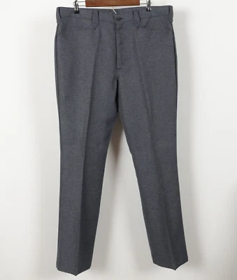 Vintage 70s LEE Pants Mens 38x34 Blue Check Disco Slacks Trousers Made in USA - Image 1 of 4