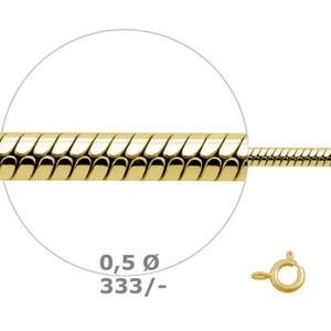 ✅ Collana Oro Pregiato 333/- Collana Oro 45cm Oro Giallo Collana Serpente ✅ - Foto 1 di 3