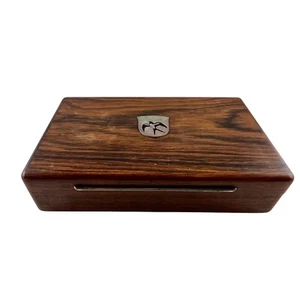 Vintage 1960s Robert Dalgas Lassen Denmark ROSEWOOD Wood Sterling Silver BOX - Picture 1 of 6