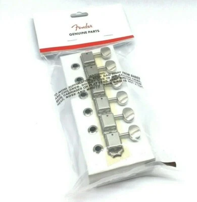 Genuine Fender Nickel Vintage Tuners for Strat/Tele/Jaguar Guitar 004-7912-049 - Image 1 of 4