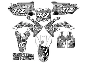 2009-2012 CRF 450 R ZANY White Senge Graphics Kit Compatible with Honda - Picture 1 of 10