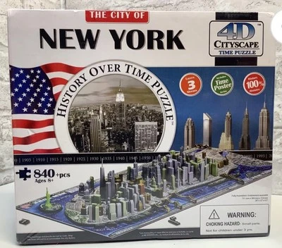 New York City Skyline Time Puzzle 4D Cityscape History Over Time. New, Sealed - Image 1 of 3