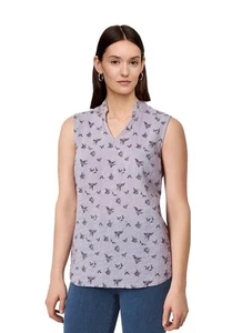 Modern Ambition Womens Floral Blouse Sleeveless - Purple - Large- New - Picture 1 of 5