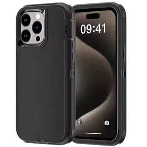 For iPhone 15 Pro Max Shockproof Hybrid Armor Heavy Duty Case Cover - Picture 1 of 4