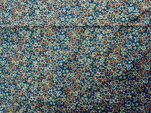 VTG Beautiful  Patriotic Colored Floral Calico Reproduction Print  22" X 17½ - Picture 1 of 9