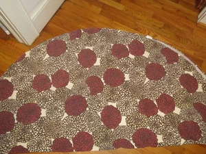 Vintage Liz Claiborne 70" Runde Herbst Herbst Mütter Blumen Tischdecke Baumwolle/Polyester - Bild 1 von 5