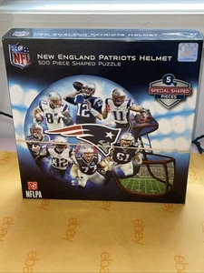 New England Patriots 500 Piece Helmet Shaped Puzzle 5 Special Shaped Pieces - Picture 1 of 9