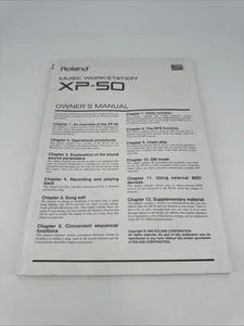 Roland XP-50 Music Workstation Bedienungsanleitung - ORIGINAL. Schneller Versand - Bild 1 von 5