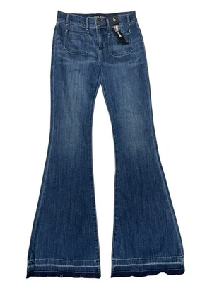 Express Jeans Womens Size 2R Bell Flare Mid Rise Pockets In Front NWT A56 - Image 1 of 4