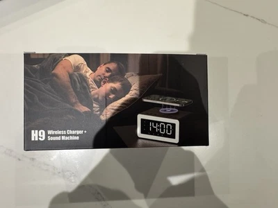 Alarm Clock Bedside with Wireless Charger, Bluetooth  - Image 1 of 3