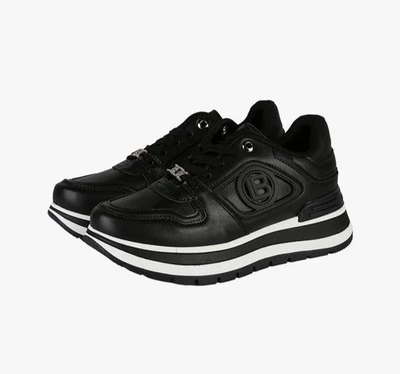 LAURA BIAGIOTTI SNEAKERS DONNA STRINGATE CON PLATFORM NERO 9234 MODA 2025 2026 - Immagine 1 di 4