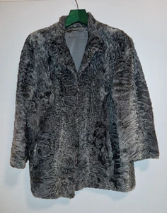 Pelz Jacke Persianer Fell dunkelgrau. Größe 44 bis 46. Gut erhalten - Bild 1 von 3