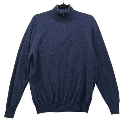Magaschoni Cashmere Sweater Large Luxury Warm Soft Cozy Preppy 1/4 Zip Pullover - Image 1 of 4