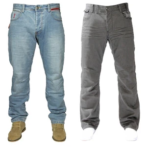 Mens Jeans Straight Leg Regular Fit Workwear Denim Pants Casual Trousers for Men - Picture 1 of 17
