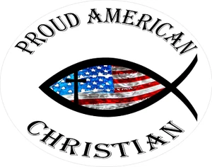Proud American Christian Flag Decal Bumber Sticker High Quality - Picture 1 of 1