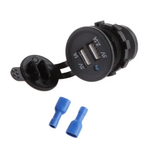 Waterproof Dual USB Car Power Adapter Charger Plug Socket Outlet Motorcycle - Bild 1 von 11