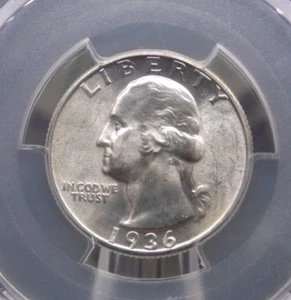 Cuarto de plata 1936 "P" Washington 25c graduación profesional MS65 #740 gema BU sin circular ECC&C, Inc. - Imagen 1 de 5