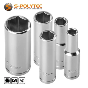 Steckschlüssel Einsatz| Stecknuss Lang | 3/8 Zoll Nuss | 8-21mm | 25 J. Garantie - Bild 1 von 34