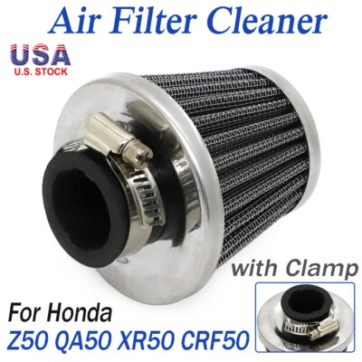 Filtro de aire limpiador y abrazadera para Honda Z50 Z50A Mini Trail 1972-78 QA50 XR50 CRF50 Foto 1 de 4