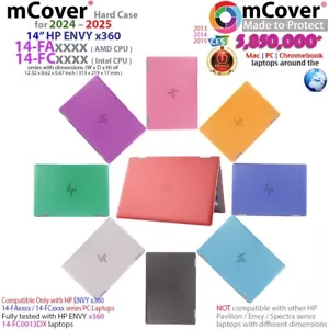 NEW mCover® Hard Case for 2024 ~ 2025 14" HP ENVY x360 14-FA / 14-FCxxxx laptop - Picture 1 of 15