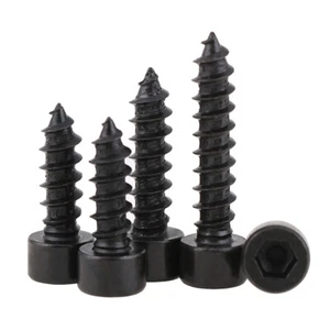 M2/2.6/3-M6 Hex Socket Cap Head Self-Tapping Screws Grade 8.8 Black Wood Screws - Picture 1 of 4