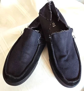 Sanuk Black Chiba Slip On Sidewalk Surfers #IR0410 Men's Size US 12 / EU 46 EUC - Picture 1 of 9