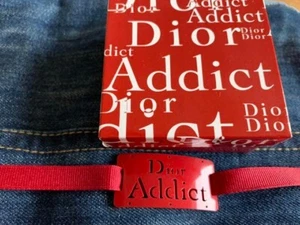 Christian Dior Addict Bracelet choker Red Logo Charm Ribbon type Limited RARE - Picture 1 of 3