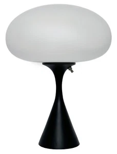 Mid Century Design Tischlampe von Designline in Satin Schwarz - Retro Space Age - Bild 1 von 6