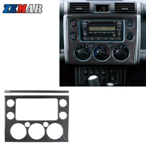 Consola de fibra de carbono CD AC panel marco cubierta embellecedor para Toyota FJ Cruiser 2007-14 - Imagen 1 de 11