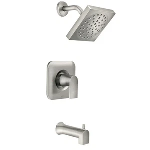 MOEN Genta 82760SRN Tub and Shower Faucet Set VALVE Included Brushed Nickel - Picture 1 of 5