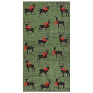 Woodland Whimsy Deer Christmas Paper Guest Towels Napkins - Pack of 16 - Picture 1 of 2